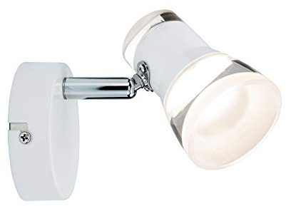 Paulmann 66662 Spotlight Clear 1x4,3W Weiß matt/Chrom 230V Metall Acryl 666.62 Deckenleuchte Lampe LED Deckenlampe Deckenstrahler