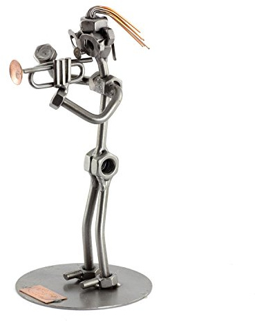 Steelman24 Schraubenmännchen Trompete | Made in Germany,Handarbeit,Geschenkidee,Stahlfigur,Metallfigur,Metallmännchen