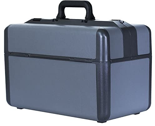 Durasol IDEAL 2242, Arztkoffer Medizinsche Ausrüstung Tasche, Antik Grau, echtes Leder, Größe Klein