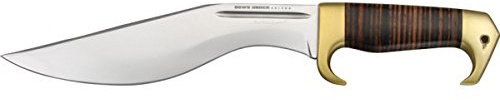 Down Under Knives RRR Red Rock Raptor Fixed Blade Knife with Leather Stacked Handles