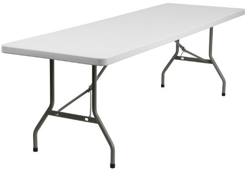 Flash Furniture 8-Foot Granite White Plastic Folding Table