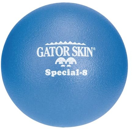 S&S Worldwide Gator Skin Special-8 Foam Ball. 8 Blue, PU Coated Ball with Medium Density Foam Core. No-Sting Balls for Kids and Teens are Great for GaGa Pits, Kickball, Dodgeball, PE Games and More