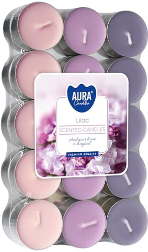 DUFTKERZEN 30ER PACK, Duft:Flieder, blumig, intensiver Duft von lila