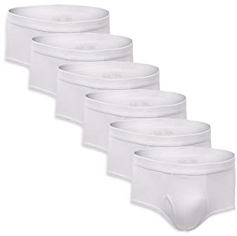 Fruit of the Loom Men's Premium Brief (6 Pack), White, Large