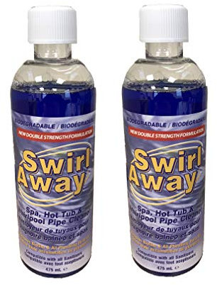 2 x Swirl Away Spa, Hot Tub & Whirlpool Pipe Cleaner - New Double Strength