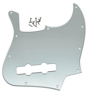 KAISH Schlagbrett für 4 Saiten, J Bass-Stil, Schlagbrett, Schlagbrett, für USA/Mexiko, Jazz, J Bass, Silberfarben