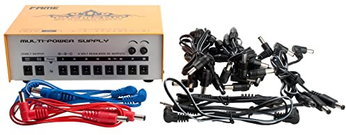 Fame DCT-200 Multi-Power Supply, Universelles Netzteil für Effektgeräte, 1100mA, AC/DC, 8X 9V DC, 1x 12V DC, 1x 12V AC, Kurzschlusssicherung, inklusive Kabelzubehör