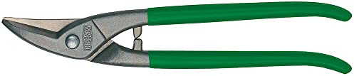 BESSEY Erdi Lochschere D107-300L | 300 mm | 47 mm linksschneidend | Präzise Lochschere für kurze Gerad- und Figurenschnitte, mit PVC-getauchten Griffen für sicheren Halt