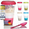 GOODS+GADGETS Müslibecher to Go Deluxe - Joghurt-Becher für unterwegs - Reise Lunchpot mit Löffel und Iso-Kühlfach für Müsli, Cerealien, Porridge und Obst (1, Rot)