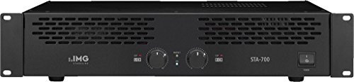 IMG STAGELINE STA-700 Stereo 2-Kanal PA-Verstärker in Schwarz, Audio-Verstärker mit einer Leistung von 400-Watt und Klinken-Anschlüsse