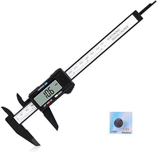 150mm 6inch LCD Digital Electronic Carbon Fiber Vernier Caliper Gauge Micrometer Measuring Tool