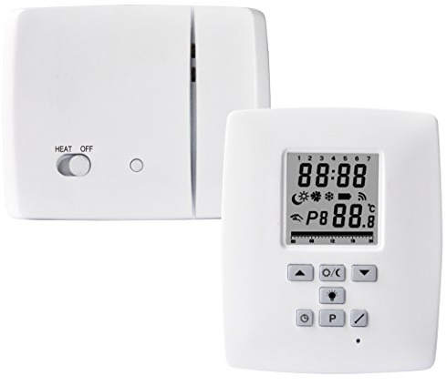 Electraline 59218 Thermostat digital sans fils avec récepteur radio