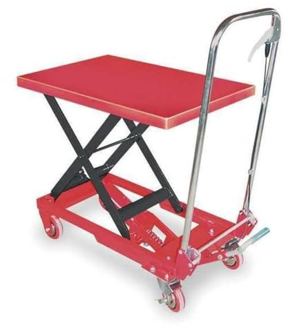 Dayton Scissor Lift Cart,400 lb,Steel,Fixed (3KR46)
