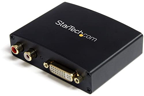 StarTech.com DVI2HDMIA - Adaptador DVI-D a HDMI con audio RCA convertidor HDTV