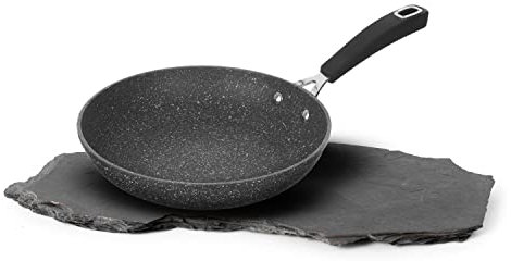 KASANOVA Padella New Petra Dark - Padella Antiaderente per Tutti i Piani Cottura - ø 22 cm