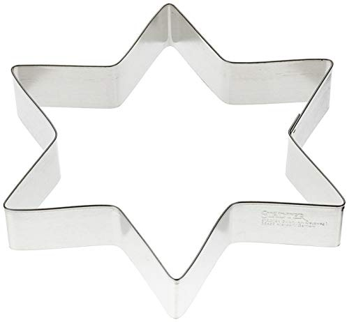 Städter 050082 Ausstechform -Stern, Weißblech, Durchmesser 18 cm, Silber, 18 x 18 x 3 cm