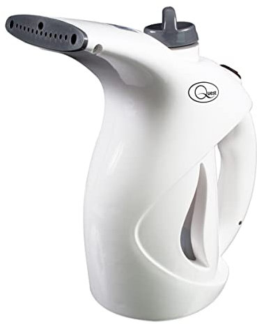 Quest 42140 800W Portable Garment & Fabric Steamer/Use on Clothes, Furniture, Bedding, Curtains & Carpets/Transparent 200ml Water Gauge/Auto Cut-Off