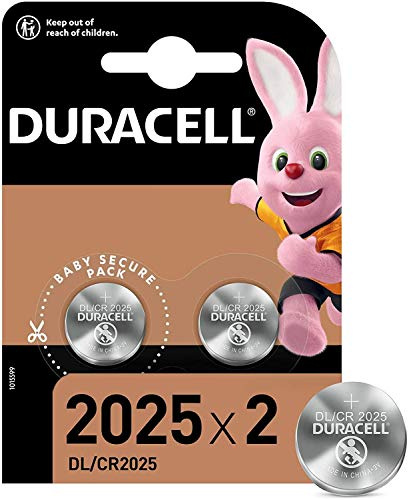 Lot de 2 piles Duracell Pile bouton lithium (CR2025 d)