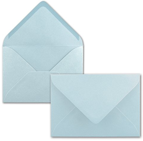 Buste in azzurro - 50 buste - buste DIN C5 22,0 x 15,4 cm - colla umida senza finestra - Natale, biglietti d'auguri - serie FarbenFroh