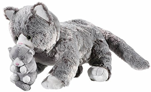Heunec 284173 - Softissimo Classics Katze mit Baby, Grau