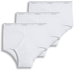 Jockey Men's Underwear Classic Full Rise Brief - 3 Pack - White - 42