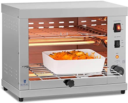 Royal Catering - RCET-360 - Tostapane/Salamandra elettrico - 220 V - 3,25 kW - da 50 a 300° C - con timer - spedizione gratuita