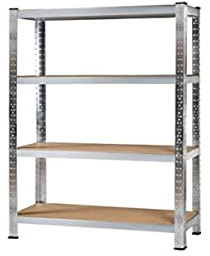 ISO TRADE Schwerlastregal Kellerregal Werkstattregal Lagerregal Steckregal Schrank 2709, Größe:150x75x30cm