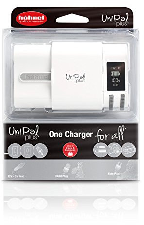 Hahnel UniPal Plus universalladdare med USB (5 V, 1 000 mAh) för litiumjon och AA/AAA-batteri 320325 grå, vit, grå, vit