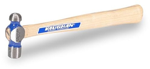 VAUGHAN Ball Pein Hammer, 4 oz, Hickory handle, American high carbon steel, TC504, VN15130
