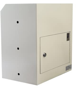 Protex WDS-311 Through-The-Wall Drop Box, for Cash, Checks and envelopes, Saw-Toothed Baffle, Powder Coated Grey Finish, Pre-drilled anchoring Holes