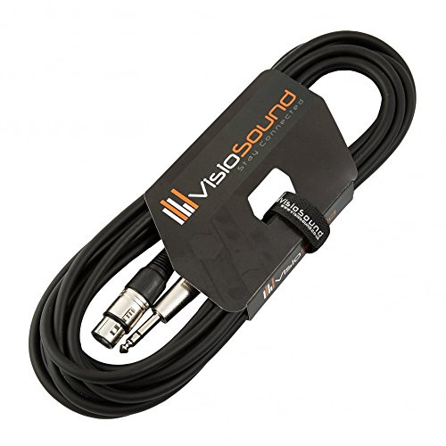 Cavo XLR Femmina a Jack TRS Stereo 6.35mm / Segnale bilanciato/Cavo Patch Audio 6m Nero