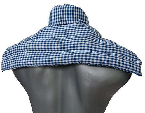 Cherry Stones Cushion Neck and Shoulder with Collar | Blue and White | Thermic Cushion | Grain Cushion