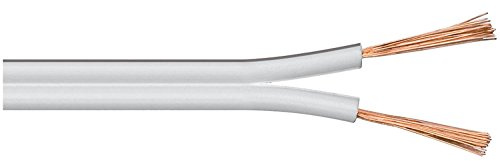 Goobay 15115 Lautsprecherkabel 2x1,5 mm² Kupfer Litze / Boxenkabel Audio Kabel Meterware / Speaker Cable Kupferkabel / Subwoofer Kabel / Weiß / 25m