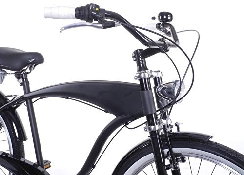 Fahrrad Beach Cruiser XXL Lenker bequem und breit hoch City Bike schwarz