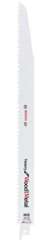 Bosch 5x Lame de scie sabre PRO Multi Material S1210VF Demolition (pour Bois clouté, Bois de chantier, Longueur 300 mm, Professional Accessoire Scie sabre)