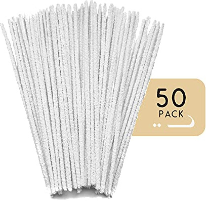 Enjoy Dokha El mejor paquete de 50 limpiadores de tuberías, tallos de chenilla, suministros para manualidades para proyectos de arte, limpiadores de tuberías gruesos y resistentes para limpieza,