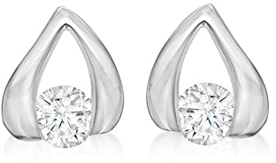 Tuscany silver stiftörhänge sterlingsilver vit zirkon