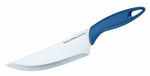 Tescoma 863030 Presto Coltello Cuoco, Acciaio Inossidabile, Blu, 20 cm, 1 Pezzo