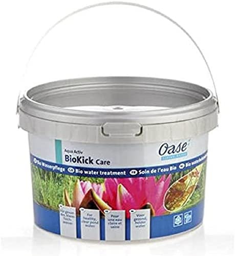 OASE 51288 AquaActiv BioKick Care natürliche Wasserpflege für Teiche 2 l - hochaktives Teichpflegemittel mit natürlichen Mineralien für klares Teichwasser im Gartenteich, Fischteich, Koiteich
