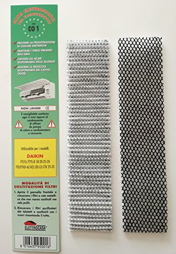 CO1 2-Stück-Packung elektrostatische Filter für Klimaanlagen Klimaanlage Daikin FT (Y) FTYS-B 18-20-25-35 / FTX (FTXD-AZ-KZ) (D)-(J) CTX 25-35
