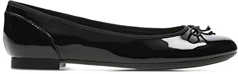 Clarks Damen Couture Bloom Geschlossene Ballerinas, Schwarz (Black Patent) ,39 EU