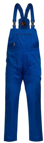 Stenso Peto de Trabajo de Hombre Pluton - pantalón de Trabajo de Hombre con Bolsillos multifuncionales - Peto de protección - Largo - Azul Real XL