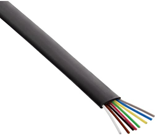 InLine 68818 modularkabel, 8 st. platt band svart, 100 m ring