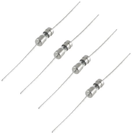 sourcing map 10 x Fusible de axial de soplado rápido de cartucho de vidrio 3.6 mm x 10 mm 250V 1.6A