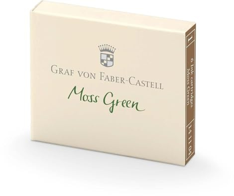 Faber Castell Cartridge Ink Moss Green 141104, 6 Count