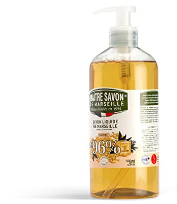Maître Savon de Marseille - Sapone di Marsiglia liquido di Colonia - 500ml. 96% origine naturale