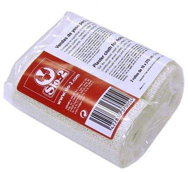 VENDAS YESO SIO-2 10X270 CM PAQUETE DE 2 ROLLOS IDEAL PARAMASCARAS MOLDES Y MAQUETAS