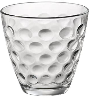 Bormioli Rocco 5215325 Vassoio 6 Bicchieri Acqua Dots In Vetro Trasparente Cl 25.5