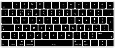 MiNGFi Protection Clavier Anglais QWERTY pour Magic Keyboard A1644, EU/ISO | Pour Apple Magic Keyboard A1644 (2015-2016), Noir, Silicone