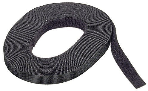 wolfcraft Nastro velcrato, nero I 3286000 I Per disporre e fissare in maniera versatile 1000 oggetti in casa